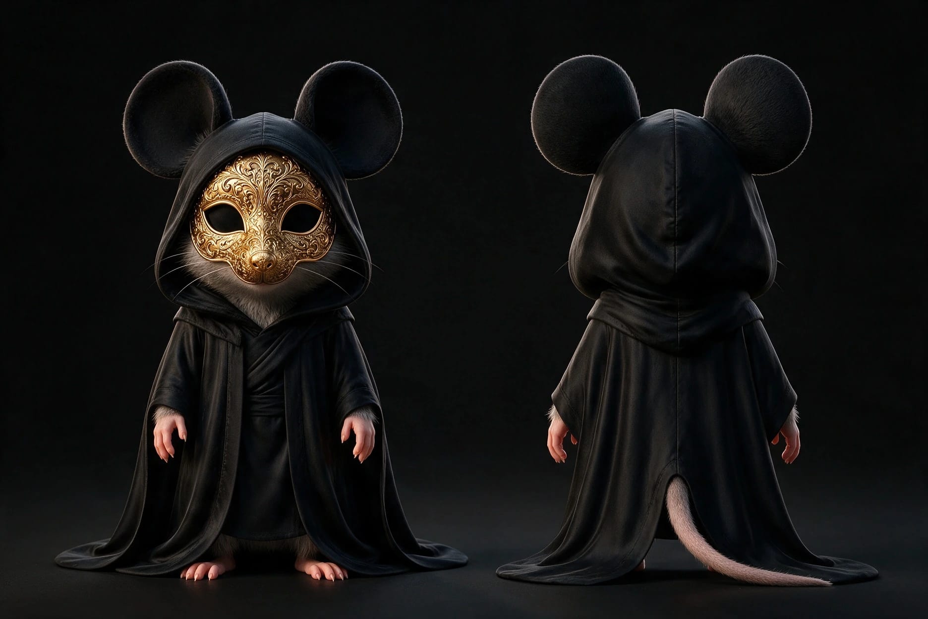 Le Masque d’Or vu de face et de dos