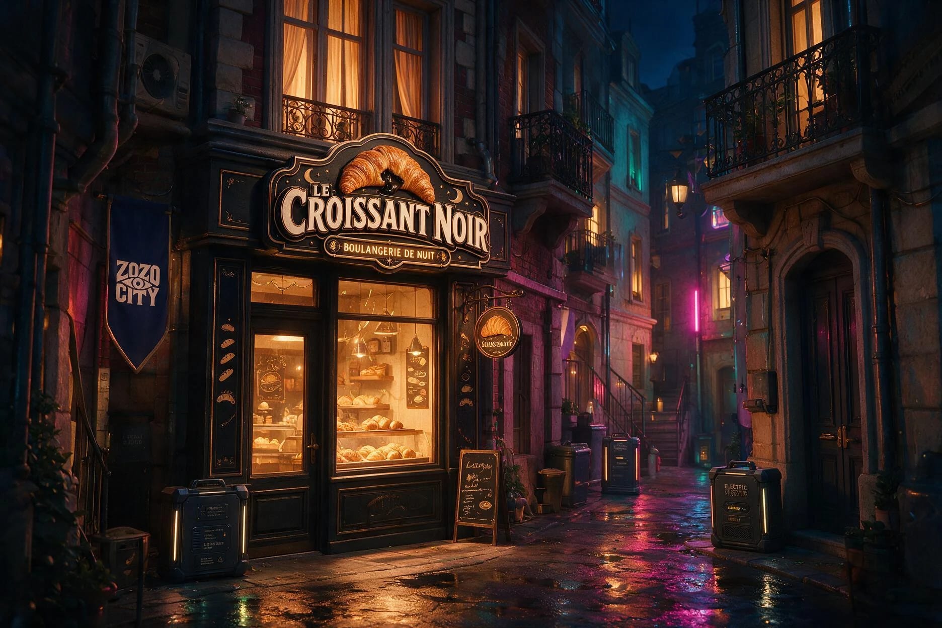 La boulangerie de nuit Le Croissant Noir dans La Couronne