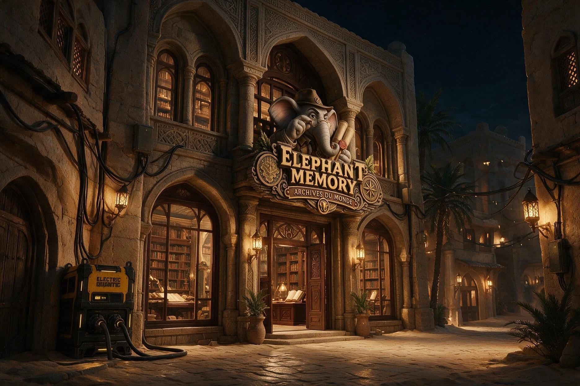 La librairie et maison d’archives Elephant Memory dans une rue du Sanctuaire