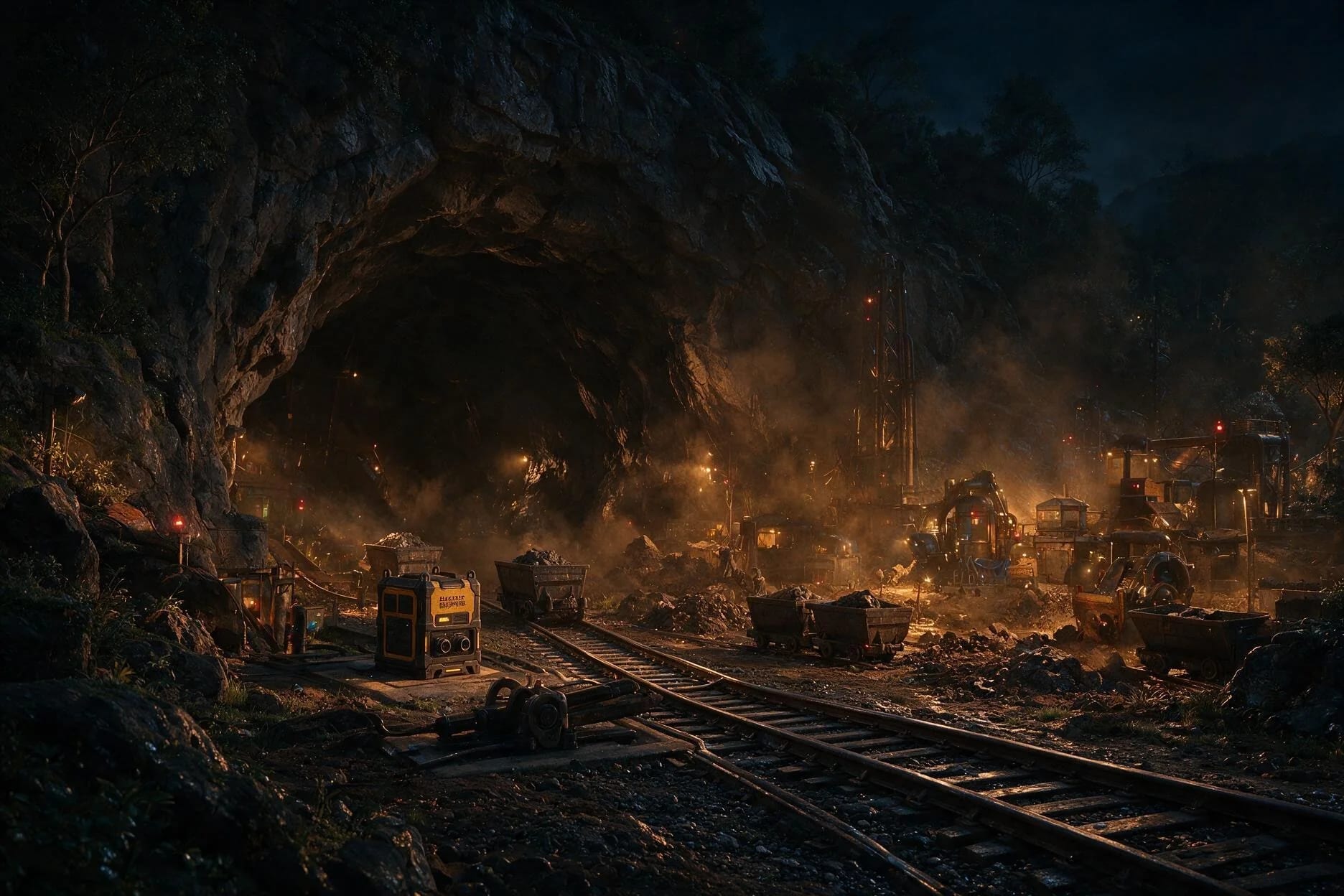 L’entrée de la mine de L’Or Noir
